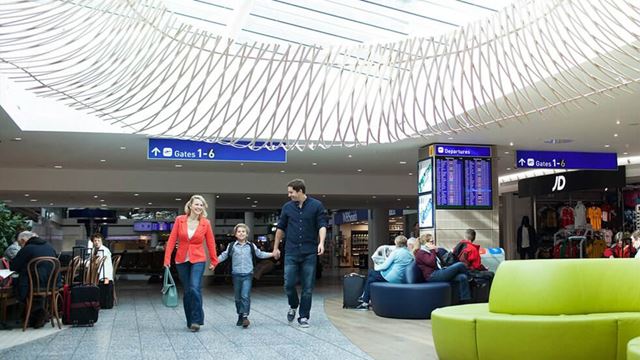 Family departure lounge Bristol airport